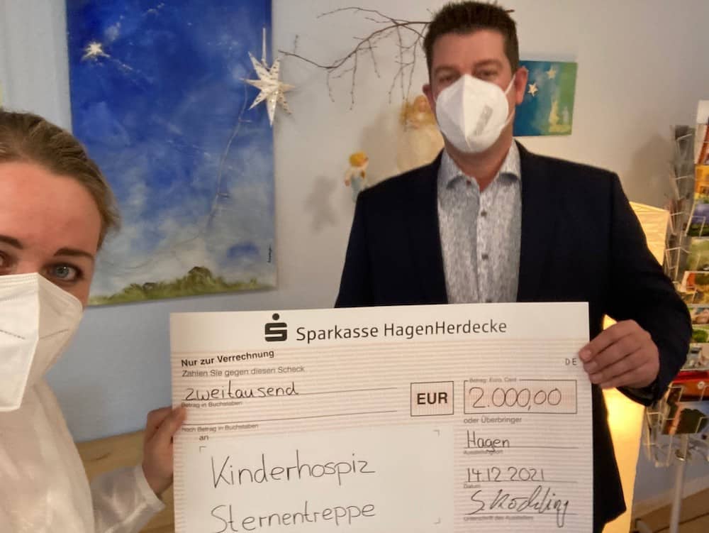 Avion spendet an das Kinderhospiz Sternentreppe